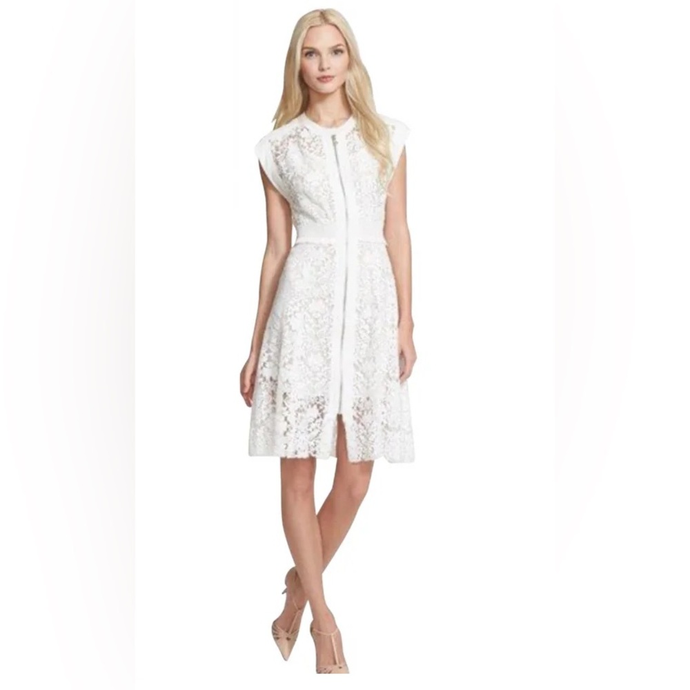 REBECCA TATLOR SL FL LACE DRESS. NWT. S 
STUNNING LACE WHITE DRESS